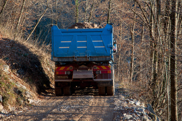 zorzone mountain road construction - Photo, Image