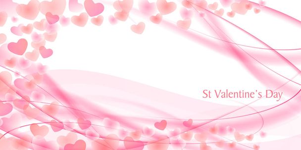 Valentin szív téli háttér - Vektor, kép