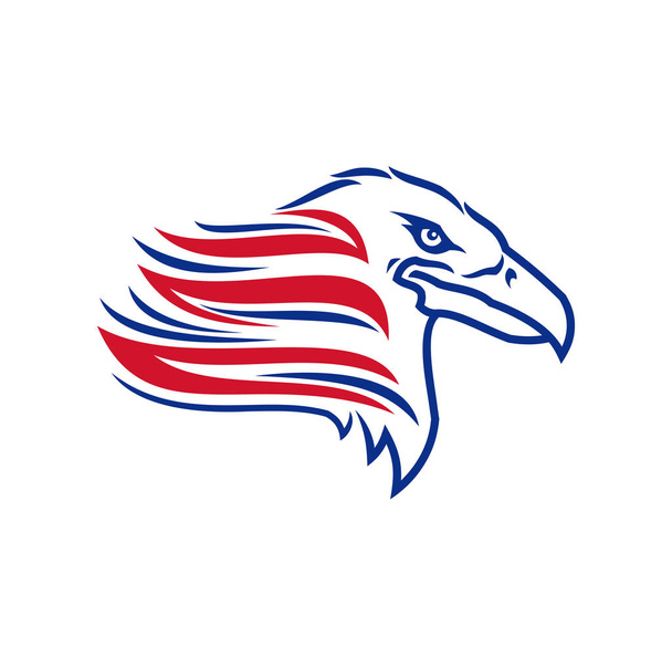 Icono de cabeza de águila. Silueta de águila símbolo de EE.UU.
  - Vector, imagen