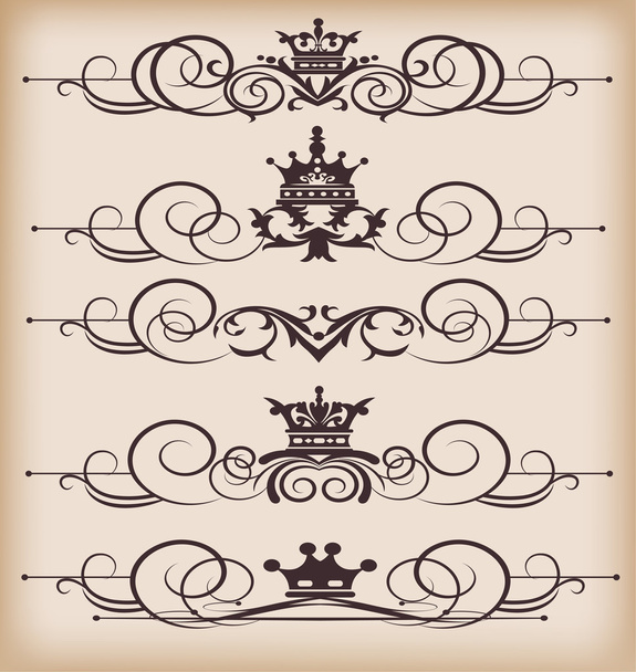 Векторный набор. Викторианские свитки и корона
. - Вектор,изображение