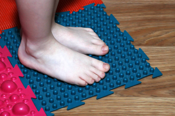 Orthopedic foot mats for child gymnastic so close, health - Photo, Image