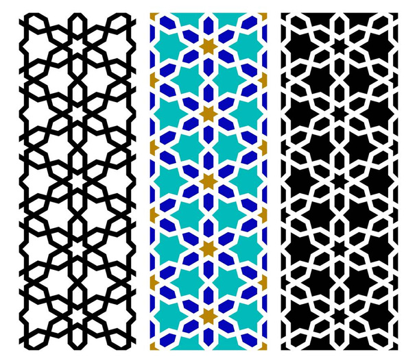 Arabische mozaïek. Islamitische naadloze patroon. - Vector, afbeelding