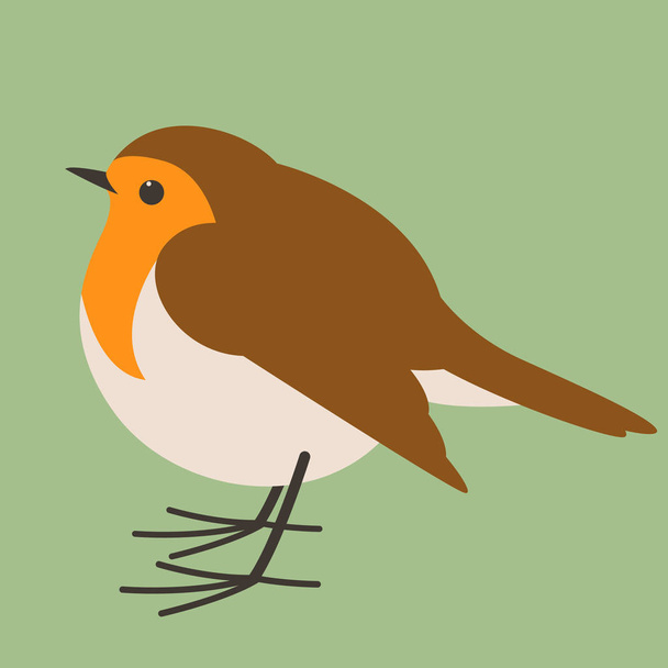 pták Robin, vektorové ilustrace, plochý profil  - Vektor, obrázek