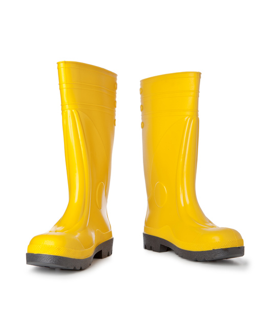 Duas botas de borracha amarela
 - Foto, Imagem