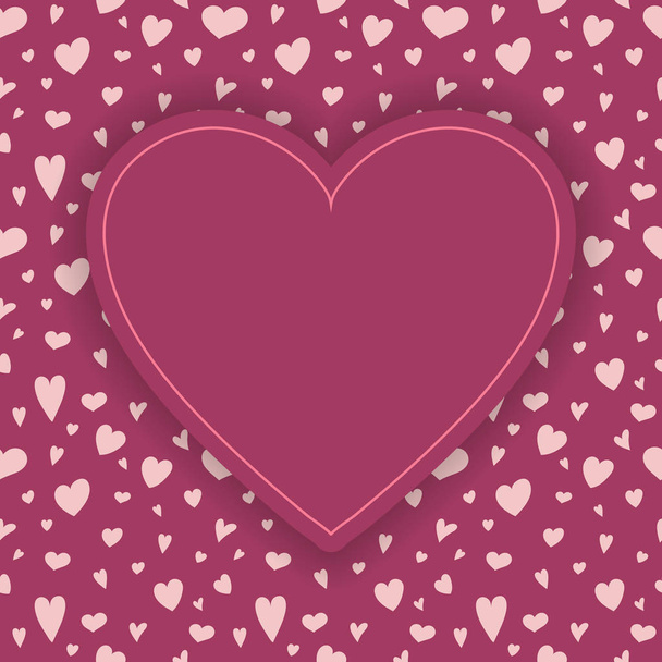 Beautiful background with cute hearts. Mother's Day, Women's Day and Valentine's Day. Vector - Vektor, Bild