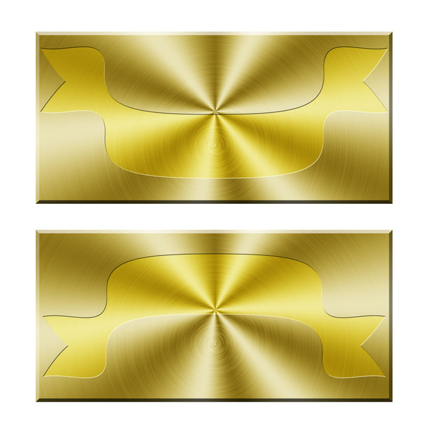 dwa złote banery - Zdjęcie, obraz