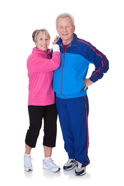 Portrait Of A Senior Couple Exercising - Fotoğraf, Görsel