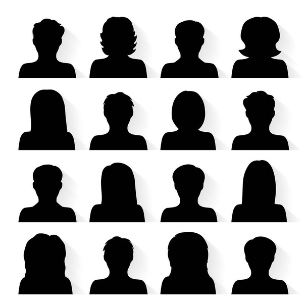 Conjunto vectorial de iconos de personas aislados sobre fondo blanco
 - Vector, Imagen