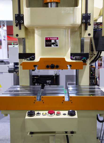 Hydraulic metal stamping press machine, industrial manufacturing - Photo, Image