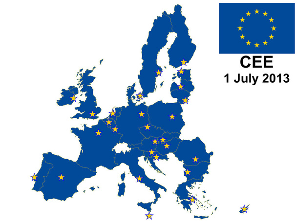 Carte CEE 2013
 - Vecteur, image