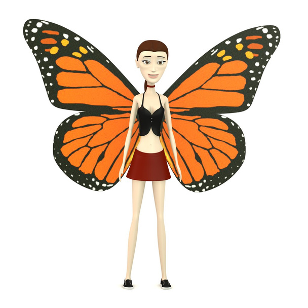 3d візуалізація персонажа мультфільму як метелика
 - Фото, зображення