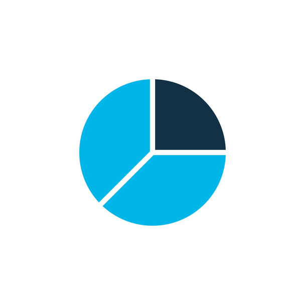 Diagramme à secteurs icône de couleur symbole. Élément graphique cercle isolé de qualité Premium dans un style tendance
. - Vecteur, image