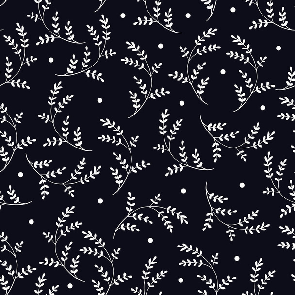 Simple decorative graphik pattern with branches. Graphic seamless pattern for decorating various surfaces. Vector illustration.  - Vektor, Bild