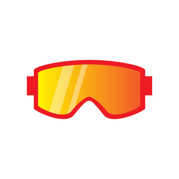 Glasses winter accessory for extreme ski sport. - Vector, imagen