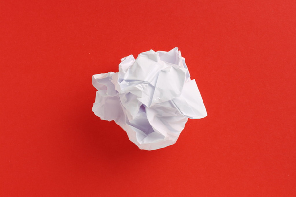 Paper Ball on Red Background - Foto, immagini