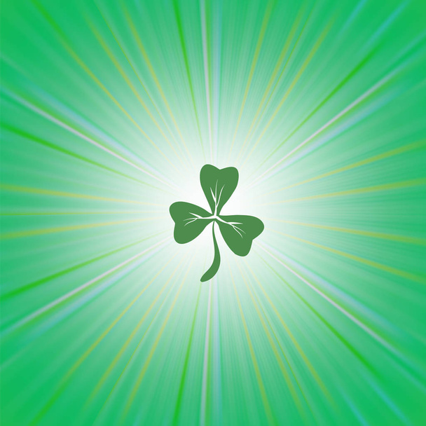 Клеверская икона на рисунке Зеленой волны. Шэмрок Лиф. Фон дня святого Патрика
 - Фото, изображение