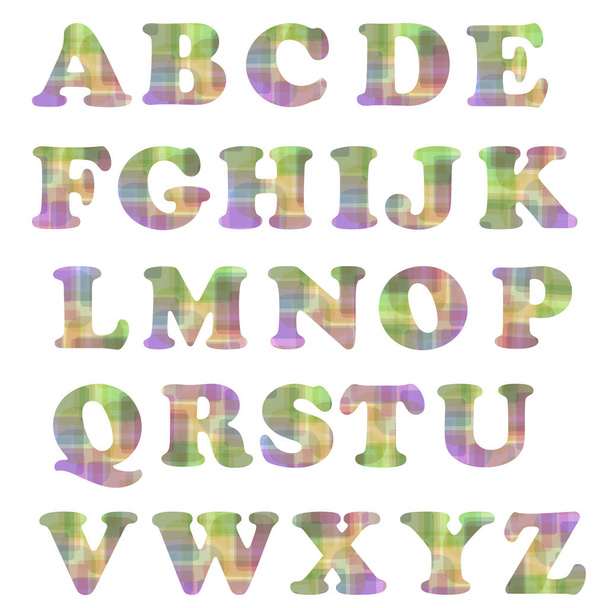 Барвиста абетка, ізольовані. Набір кольорові букви на білому - Фото, зображення