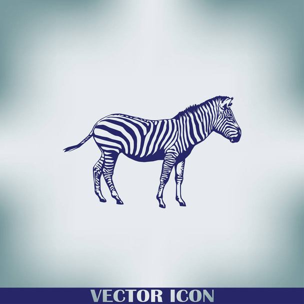 ícone animal do vetor da zebra
 - Vetor, Imagem