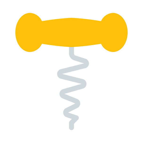 corkscrew bottle opener icon, simple vector illustration - Vector, Image