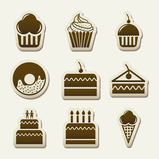 Gâteaux icônes
 - Vecteur, image