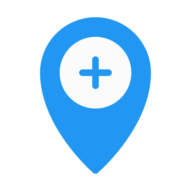 Add Map Location icon, simple vector illustration - Vector, Image