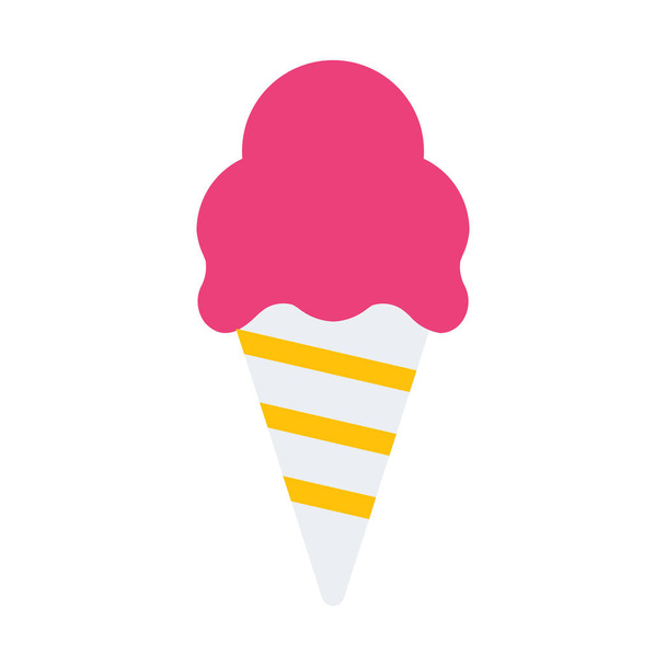Значок с мороженым, простая векторная иллюстрация
 - Вектор,изображение