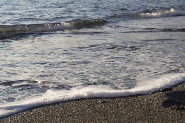 Empty beach with wave background. Summer Vacation Travel and Holiday concept - Valokuva, kuva