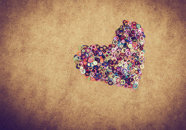 Colorful decorative objects in the shape of a heart - Photo, Image