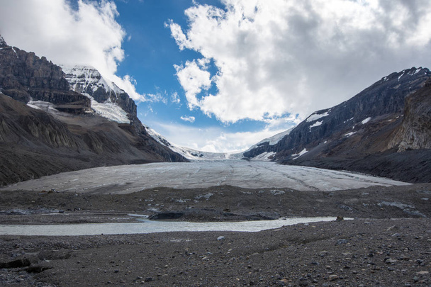 Athabasca Glacier along the Icefields Parkway, in the Canadian Rockies, Banff National Park - Photo, Image