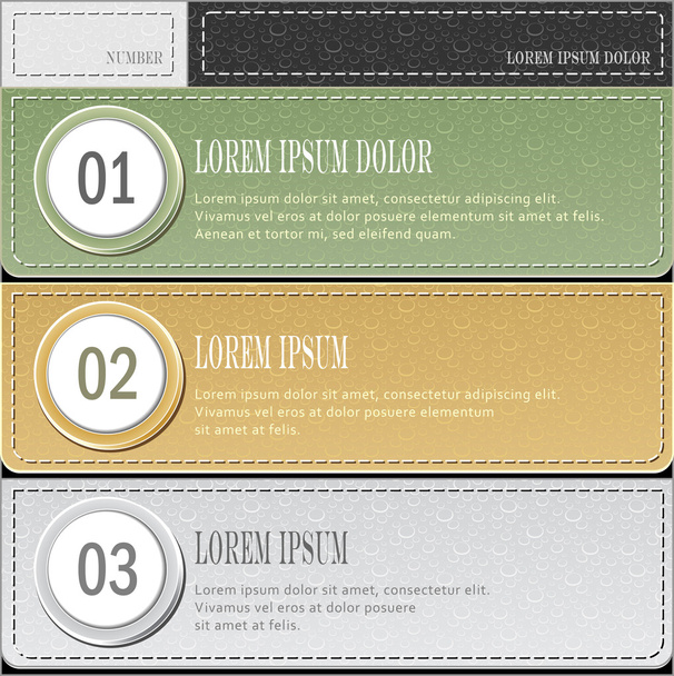 Set modern banners or template of infographics in pastel colors - Vector, Image
