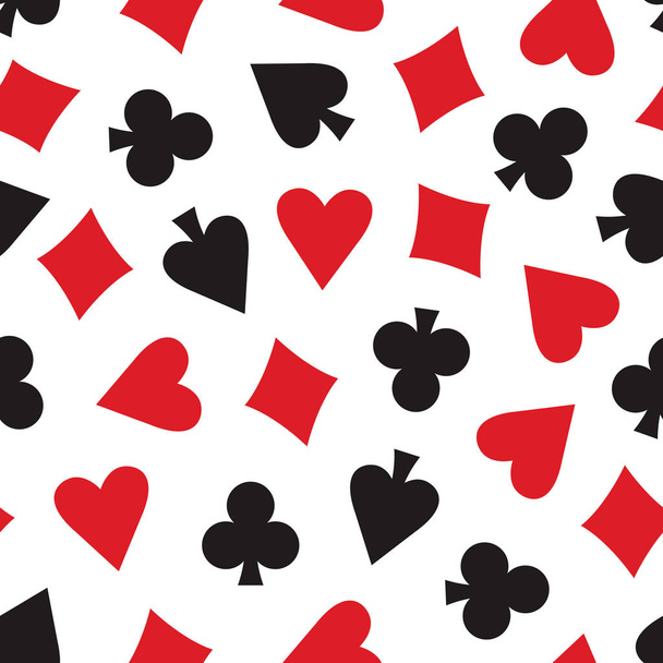Vector seamless pattern with playing card symbols.  - Vector, Image