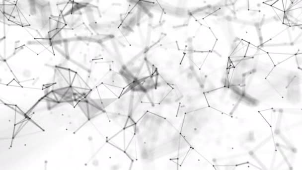 black particles fly on a white background. abstract background. 3D rendering - Footage, Video