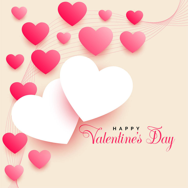 lovely valentines day background with beautiful hearts - Vektor, kép