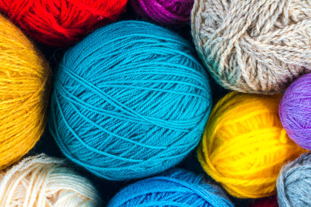 Threads for knitting. Wallpaper. Knitting - Foto, Imagen
