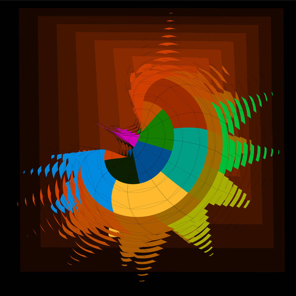 Color abstraction on a dark background and white - Vector, afbeelding