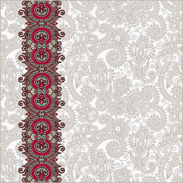 ornate floral background with ornament stripe - ベクター画像