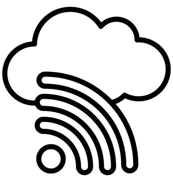 Cloud Signals Isolated Vector Icon that can easily modify or edit.  - Vector, Image