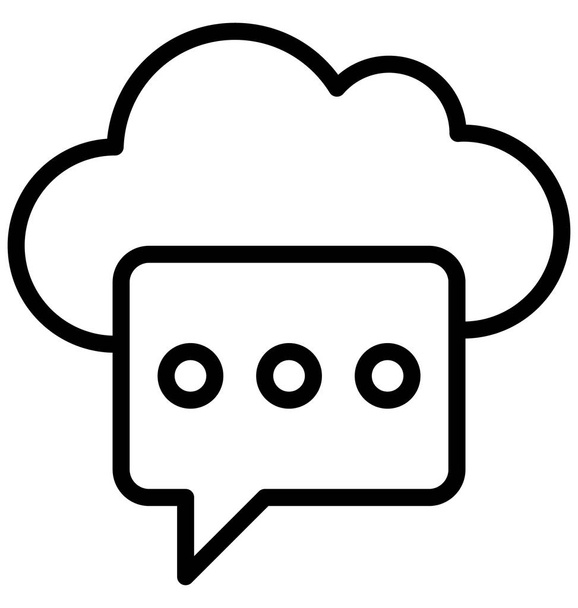 Cloud Messaging izolované Vektorové ikonu, která lze snadno změnit nebo upravit. - Vektor, obrázek