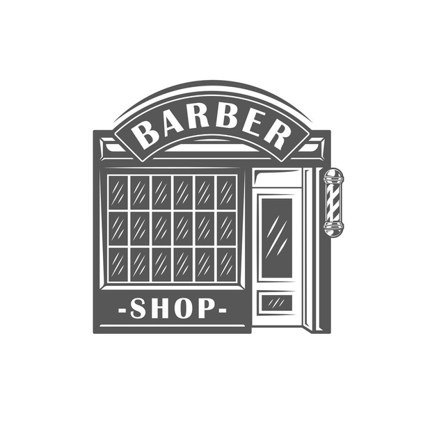 Etichetta del barbiere isolata su sfondo bianco. Elemento di design. Illustrazione vettoriale
 - Vettoriali, immagini