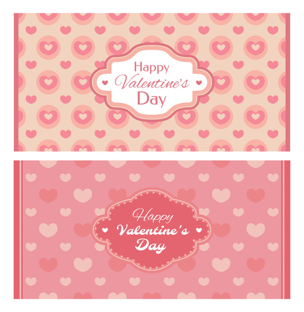 Valentine's day retro cards - Vettoriali, immagini