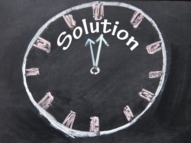 time for solution clock sign - Photo, Image