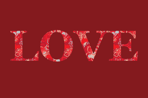 Valentines day card vector love holiday - Vektör, Görsel
