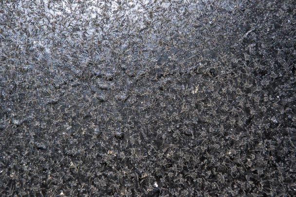 kis fagyasztott jéggel ablak kristályok backgraund - Fotó, kép