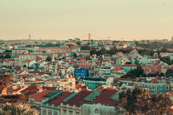Panoramic view over Lisbon, Portugal - Photo, Image