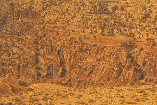 Wadi Dana Reserve typical landscape. Wadi Dana National Park. Jordan - Фото, изображение