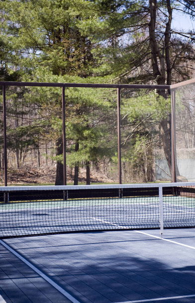 майданчик тенісний корт у лісі в приміському середовищі приватного клубу
 - Фото, зображення