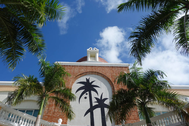 PUNTA CANA, DOMINICAN REPUBLIC - JANUARY 3, 2019: Iberostar Grand Hotel Bavaro resort in Punta Cana, Dominican Republic              - Zdjęcie, obraz