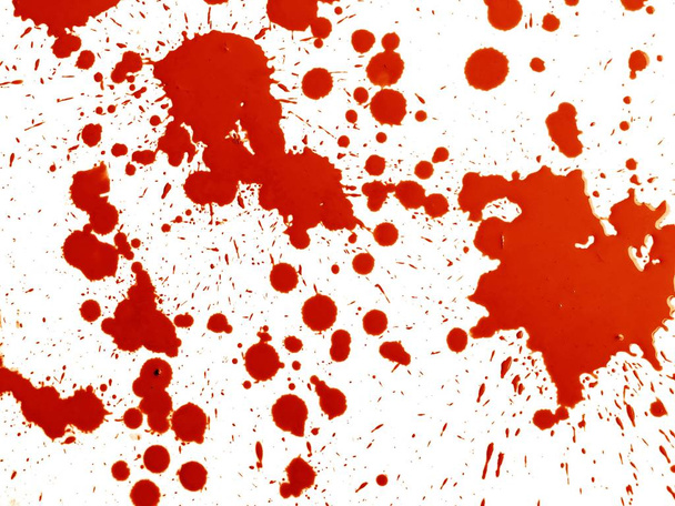 red blood on white background - Photo, Image