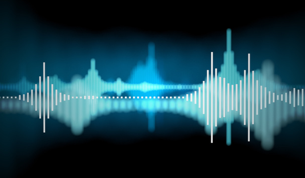 Sound waves - abstract background. 3D rendered illustration. - Photo, Image
