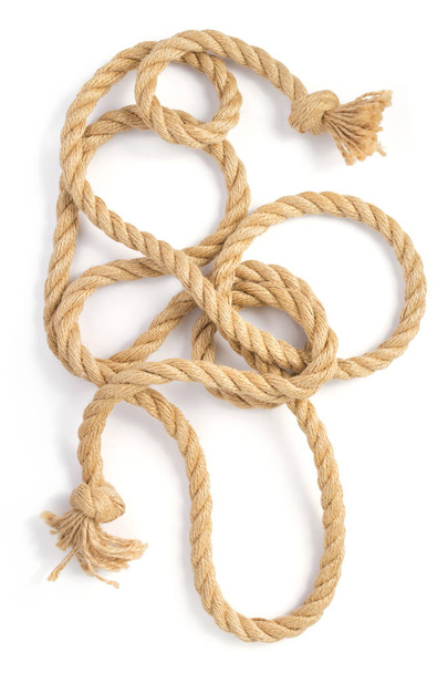 ship rope isolated on white background - Фото, изображение